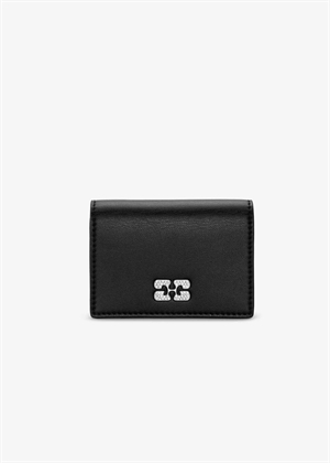 Strass Bou flap kortholder Sort A6395 Ganni 