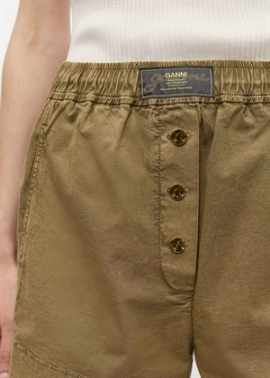Washed stretch cotton elasticated shorts Boa W0671 Ganni 