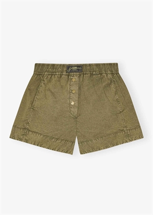 Washed stretch cotton elasticated shorts Boa W0671 Ganni 