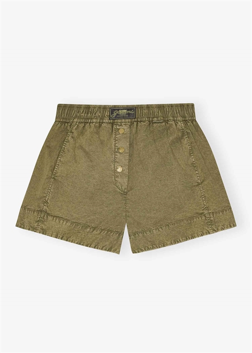Washed stretch cotton elasticated shorts Boa W0671 Ganni 