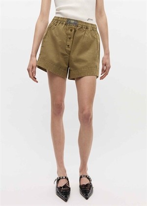 Washed stretch cotton elasticated shorts Boa W0671 Ganni 
