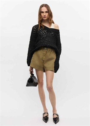 Washed stretch cotton elasticated shorts Boa W0671 Ganni 