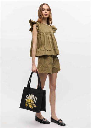 Large easy banana shopper Sort A6897 Ganni 