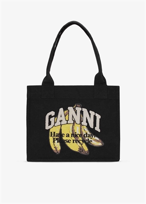 Large easy banana shopper Sort A6897 Ganni 