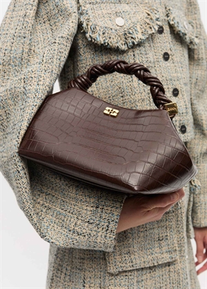 Ganni bou small croco bag Chocolate Fondant A7165 Ganni 