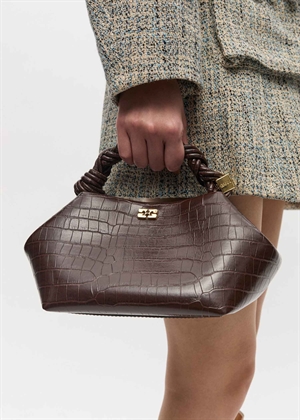 Ganni bou small croco bag Chocolate Fondant A7165 Ganni 