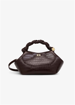 Ganni bou small croco bag Chocolate Fondant A7165 Ganni 