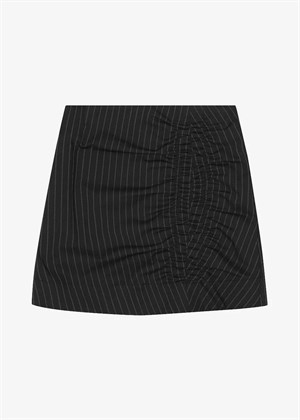 Stretch stripe mini skirt Black F8504 Ganni 