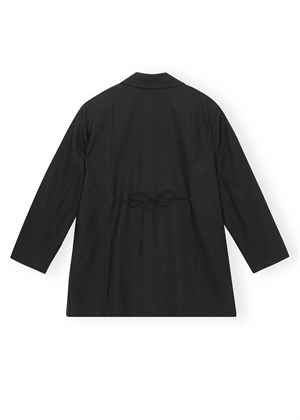 Drapey Melange oversized blazer Sort F8677 Ganni 
