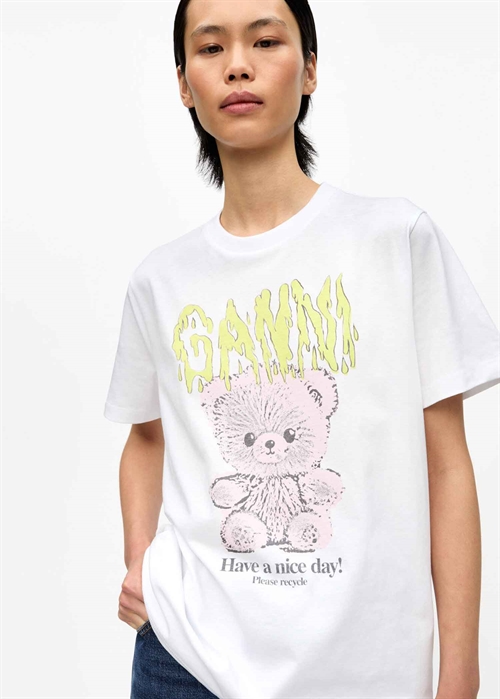 Teddy tee Hvid T4289 Ganni 