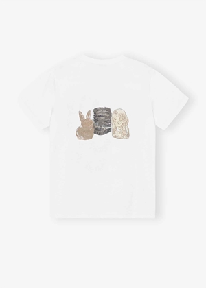 Animals tee Bright White T4376 Ganni 