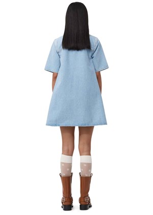 Cutline denim mini kjole Mid Blue Vintage J1401 Ganni