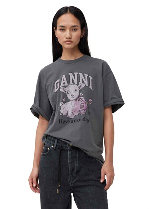 Future lamb tee Volcanic Ash T3789 Ganni 