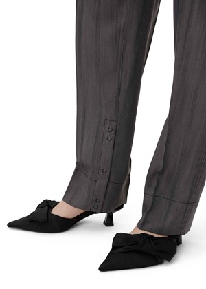 Soft bow kitten heel slingback nylon stillet Sort S1959 Ganni 