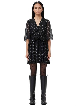 Buttefly Lace Tight Sort A5545 Ganni 