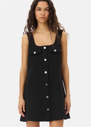 Bonded crepe mini kjole Sort W0187 Ganni 