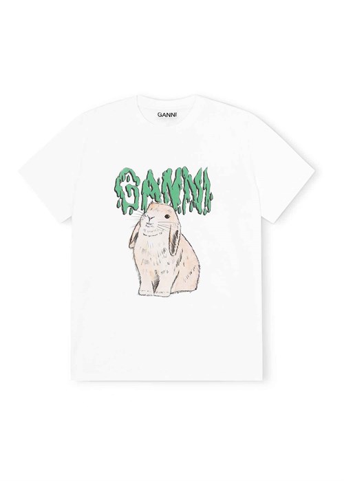 Bunny tee Bright White T2778 Ganni 