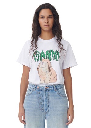 Bunny tee Bright White T2778 Ganni 