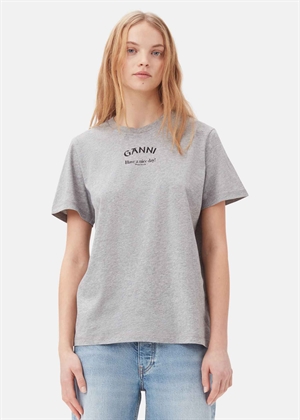 Thin jersey tee Paloma Melange T3677 Ganni 