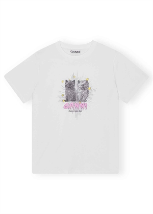 Kittens tee Bright Hvid T4060 Ganni 