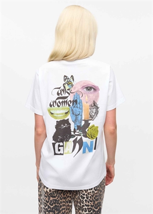 Collage tee Bright White T4157 Ganni 