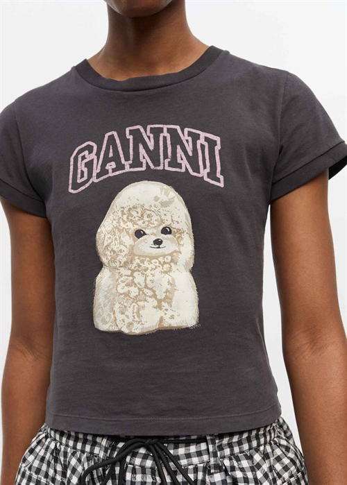 Poodle Baby Fit tee Phantom T4239 Ganni 