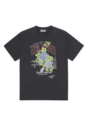 T4342 Rose tee Phantom Ganni 