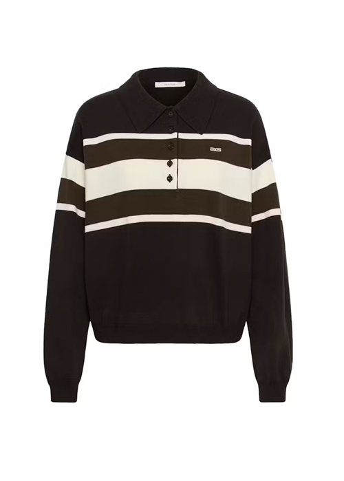 Alexu polo pullover Ganache/Slate Black Gestuz 