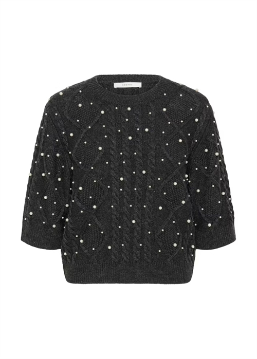 Taiba deco pullover Dark Grey Melange Gestuz 