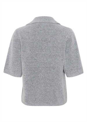 Alpha ss polo bluse Pearl Blue Melange Gestuz 