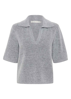 Alpha ss polo bluse Pearl Blue Melange Gestuz 