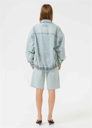 Asher ls bomber jakke Mid Acid Wash Gestuz 