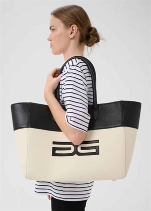 Beau tote bag Offwhite/Black Gestuz 