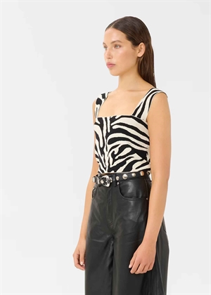 Zebba top Black/Birch Tiger Gestuz