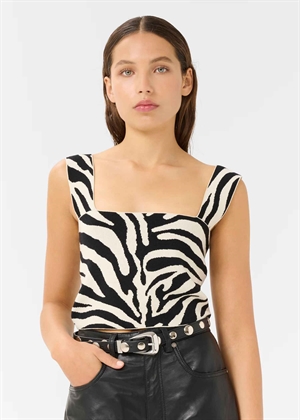 Zebba top Black/Birch Tiger Gestuz