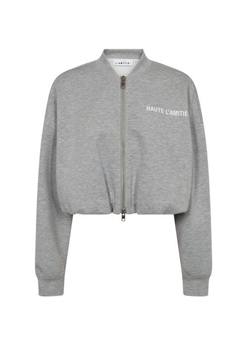 Maxi crop zip sweat Grey Melange HAUTE L\'AMITIÈ