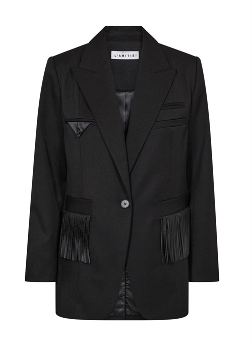 Premiere fringe blazer Sort HAUTE L\'AMITIÈ