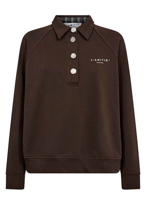 Logo polo sweat Mocca HAUTE L'AMITIÈ