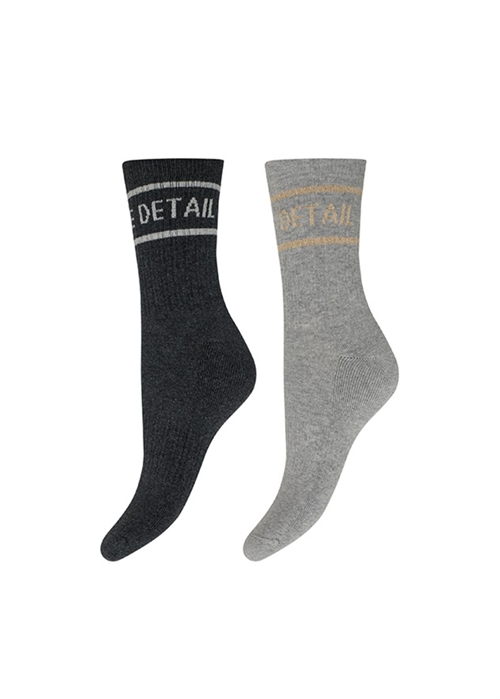 Hype The Detail tennis sock 2-pk Light Grey/Antracit