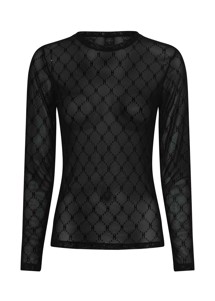 Hype The Detail Logo mesh bluse Sort
