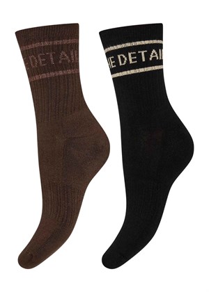 Hype The Detail Tennis Sock 2-pk. Black/Brown 