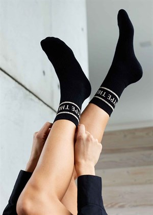 Hype The Detail Tennis Sock 2-pk. Black/Brown 