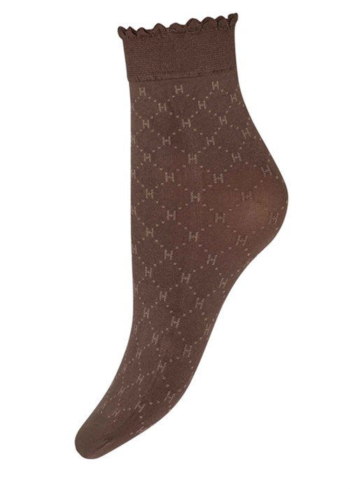 Hype The Detail logo sock Brown/Nude