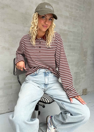 Jeanni polo bluse Bordeaux Polo Stripe Baum Und Pferdgarten