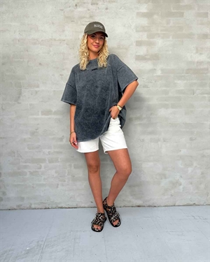 Jio oversize tee Dark Grey Washed Gestuz 