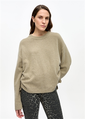 Future wool mix oversized o-neck Dusty Olive K2431Ganni 