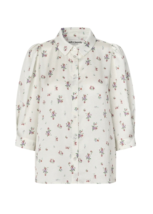 Bono flower skjorte Creme Lolys Laundry 