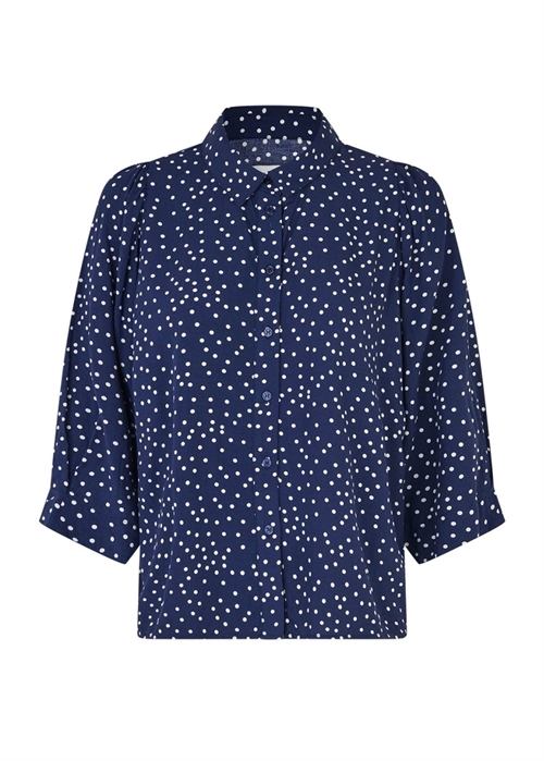 Bono dot skjorte Dark Navy Lollys Laundry 