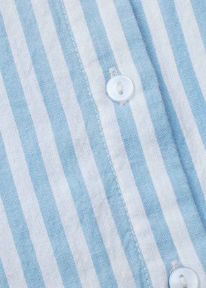Bono ss stripe skjorte Light Blue Lollys Laundry 