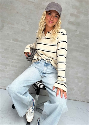 Lovella striped polo LL bluse Summer Sand Second Female 